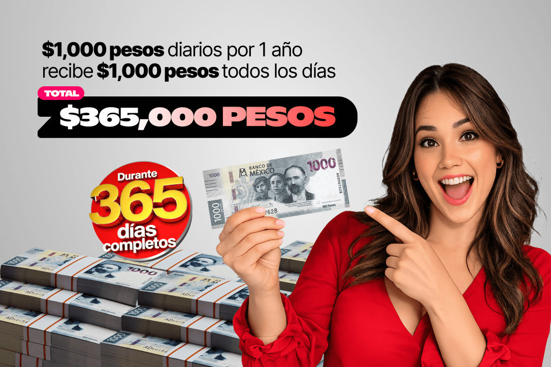 MX$1,000 Pesos al D&iacute;a por 1 A&ntilde;o